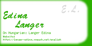 edina langer business card